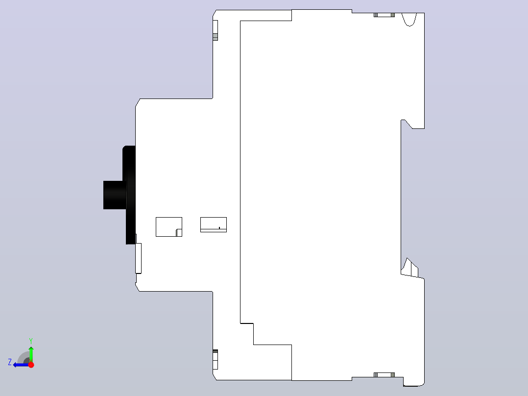 手动电机起动器ABB MS325.a3d右视图