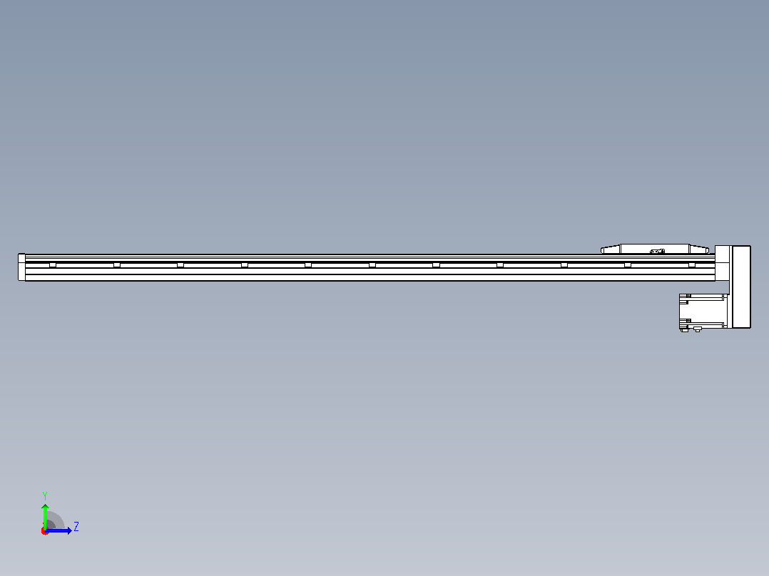 滚珠丝杠直线轴内置导轨TPA-GCR-170-2510C-L1350-MP-M75-N3左视图