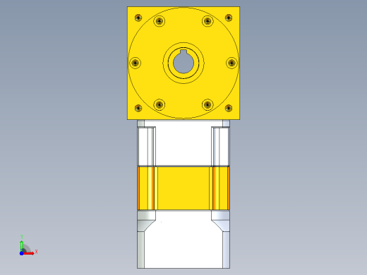 PW110双孔 PGH90-L2 19-70-90-M6 PW110转向器 双孔输出 带90 斜齿行星减速机前视缩略图