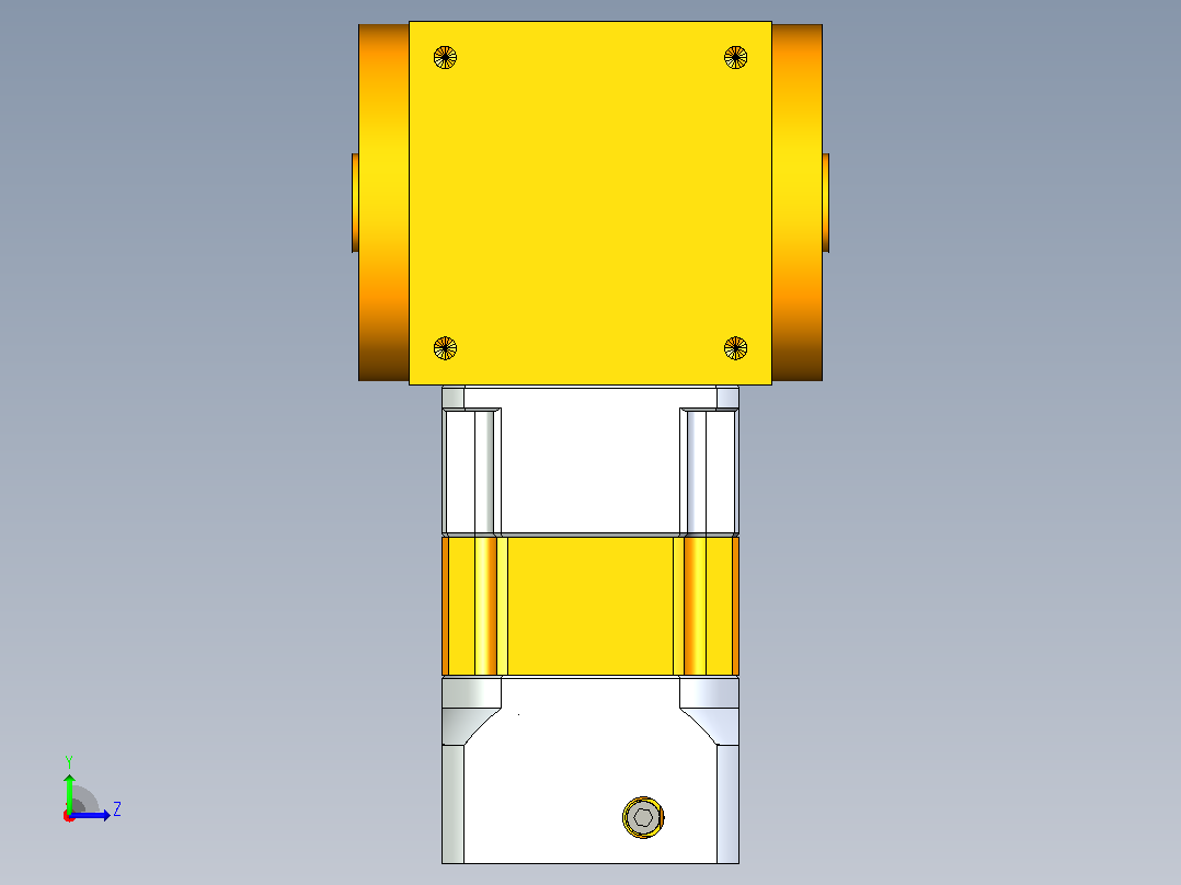 PW110双孔 PGH90-L2 19-70-90-M6 PW110转向器 双孔输出 带90 斜齿行星减速机左视图