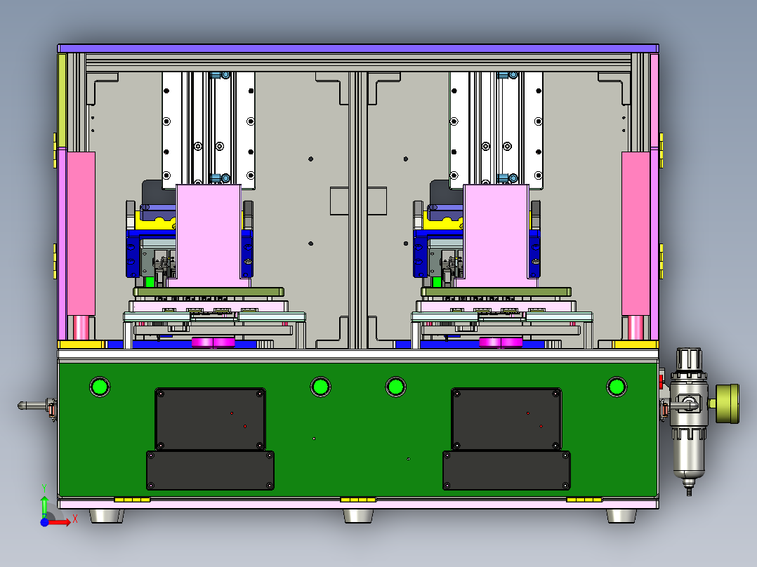 半自动测试夹具前视图