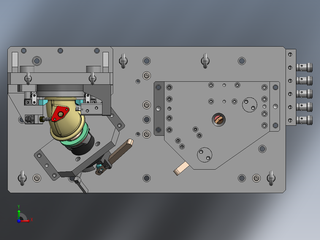 弯管液压夹具前视图