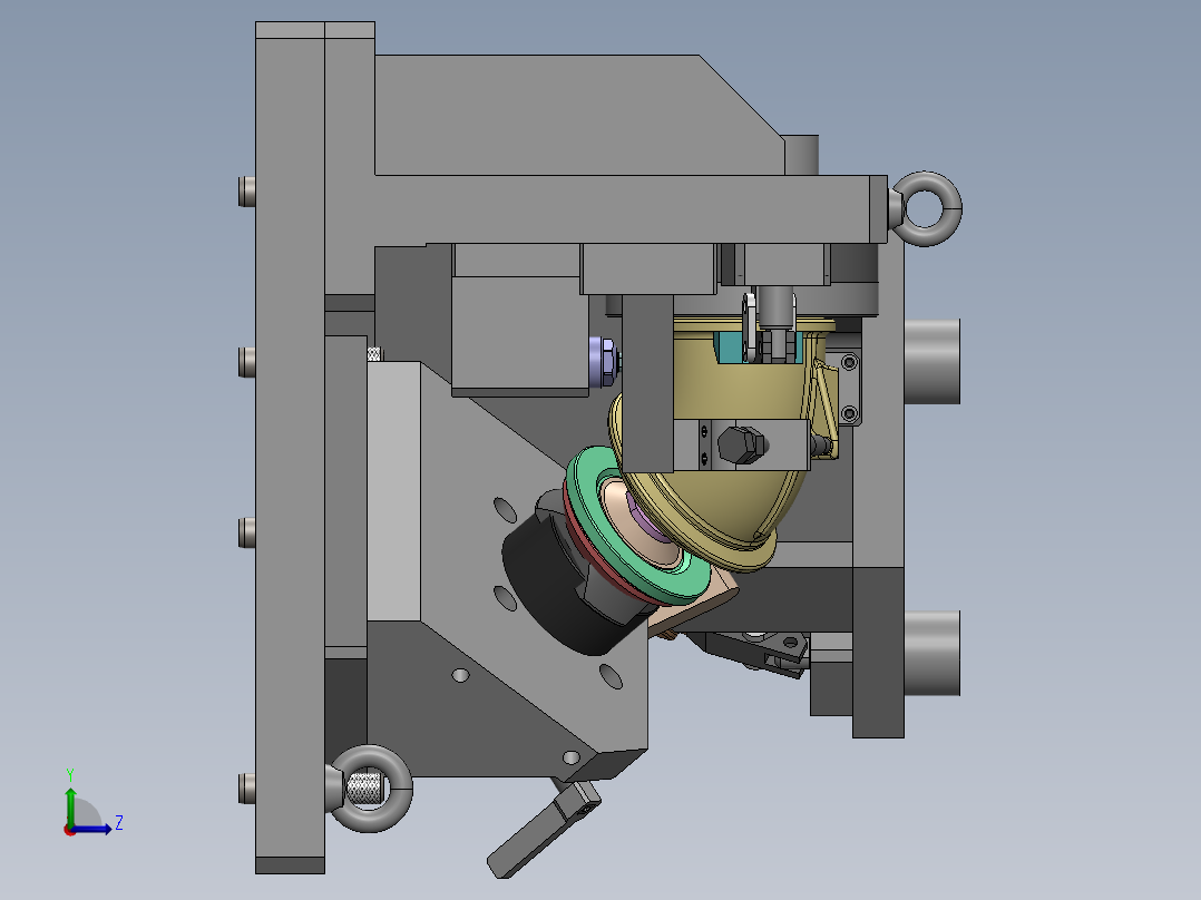 弯管液压夹具左视图