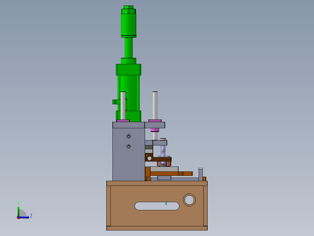 上盖按键热熔治具 sw17可编辑左视图