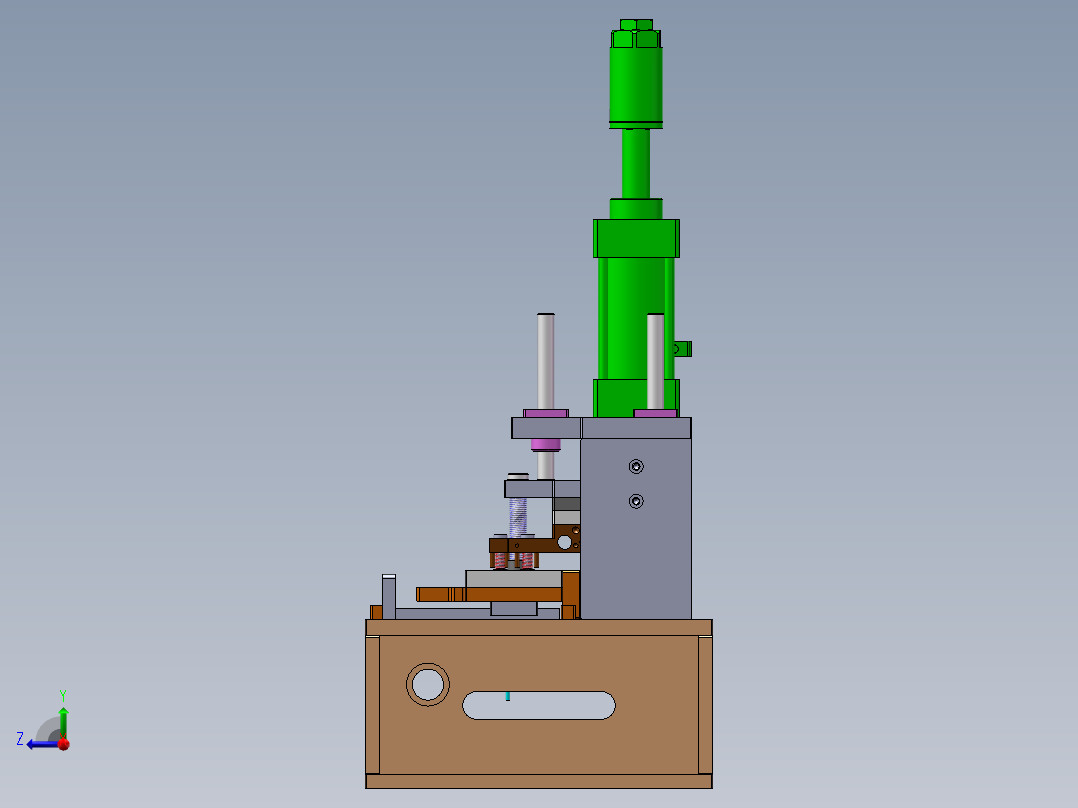 上盖按键热熔治具 sw17可编辑右视图