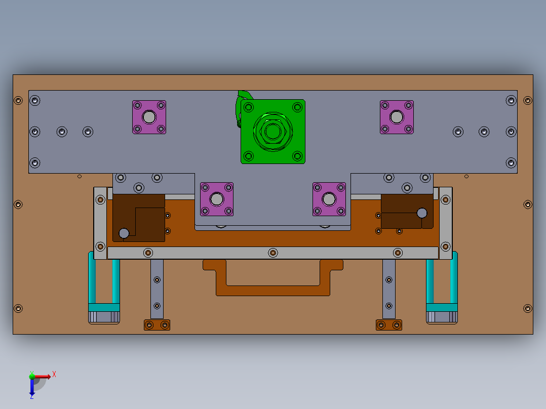 上盖按键热熔治具 sw17可编辑俯视图