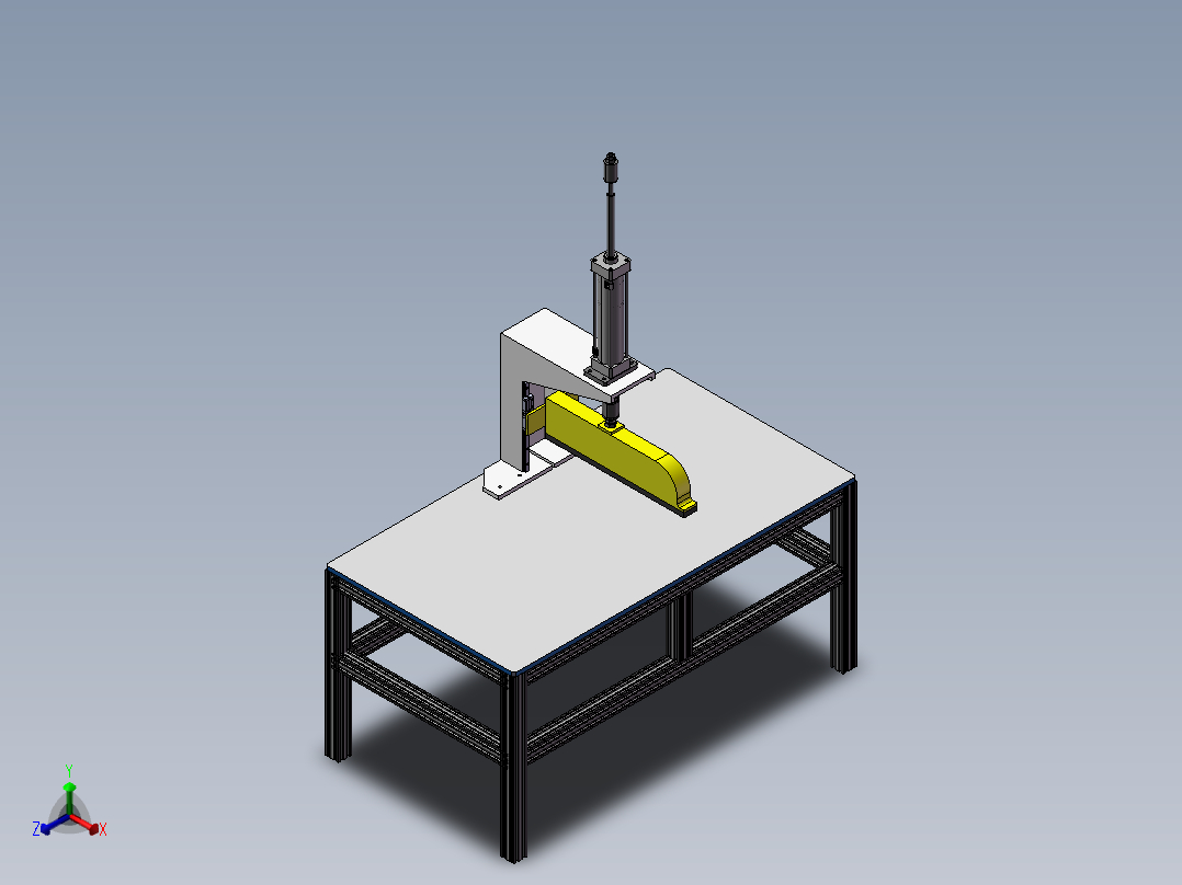 万能大型夹具sw18可编辑正等轴测图