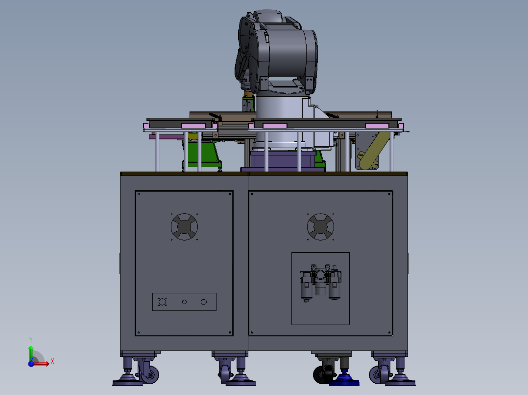 A10-Tray自动上料抓取工位sw18可编辑前视图