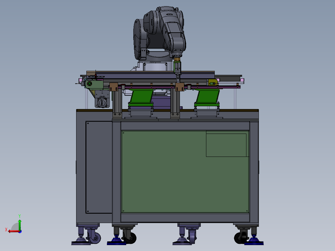A10-Tray自动上料抓取工位sw18可编辑后视图