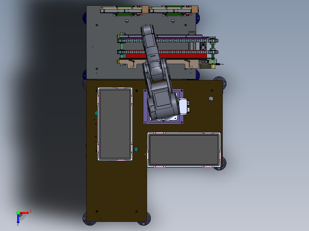 A10-Tray自动上料抓取工位sw18可编辑俯视图