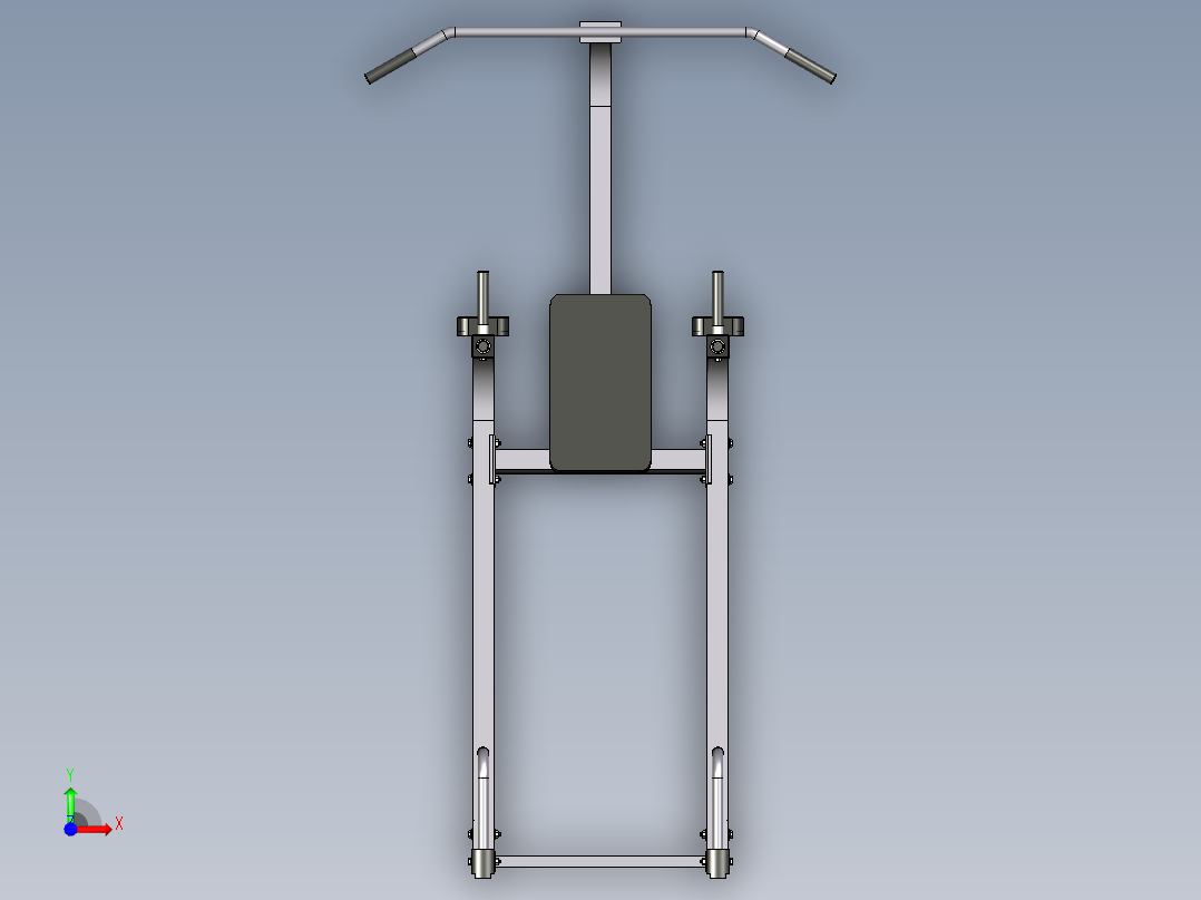 Body-Solid力量健身器械3D数模图纸 STP格式前视图