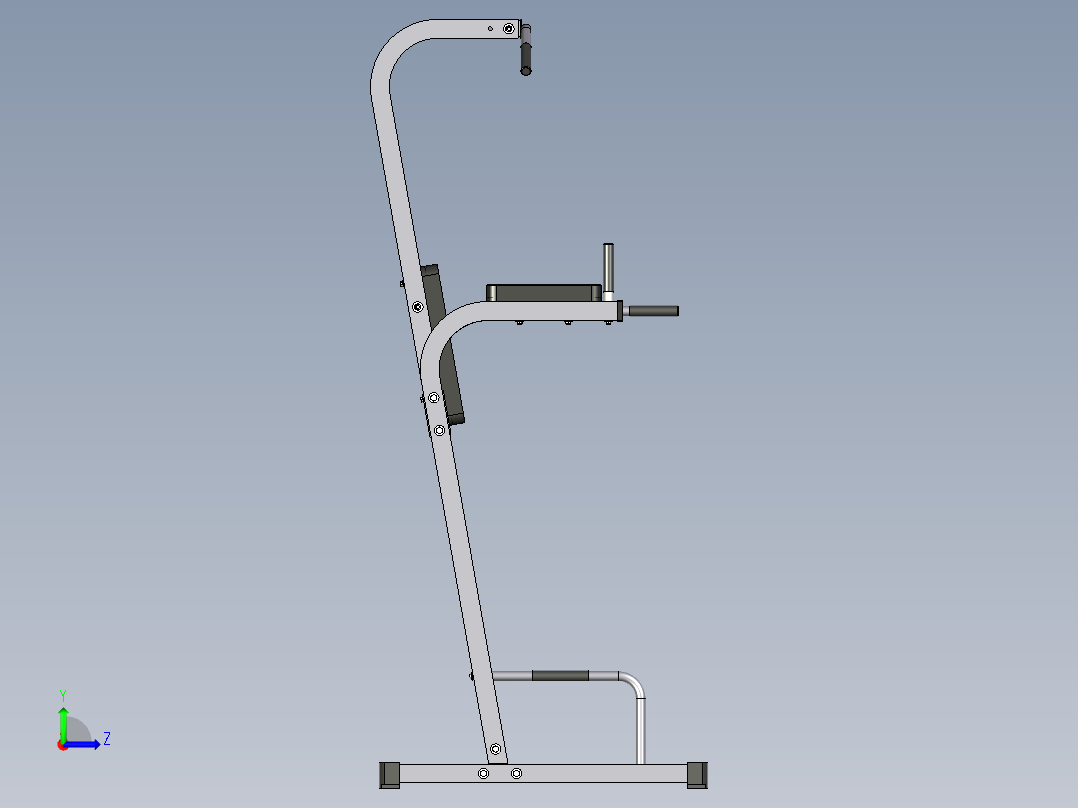 Body-Solid力量健身器械3D数模图纸 STP格式左视图