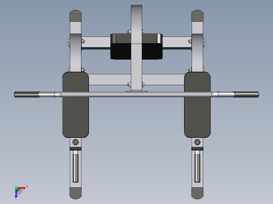 Body-Solid力量健身器械3D数模图纸 STP格式俯视图