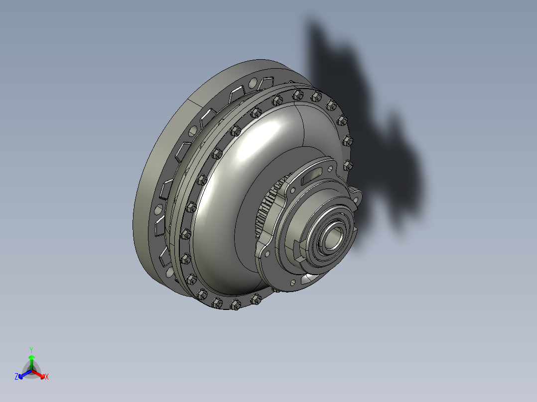 液力变矩器3D模型正等轴测图