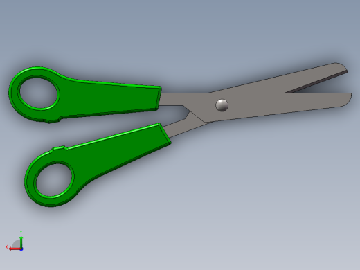 剪刀3D模型后视缩略图