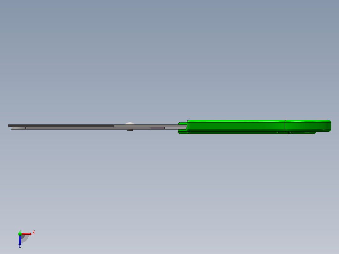 剪刀3D模型俯视图