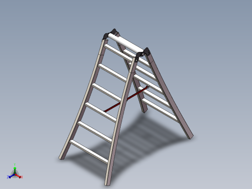 solidworks 简单人字梯建模（含全部特征，焊接构件