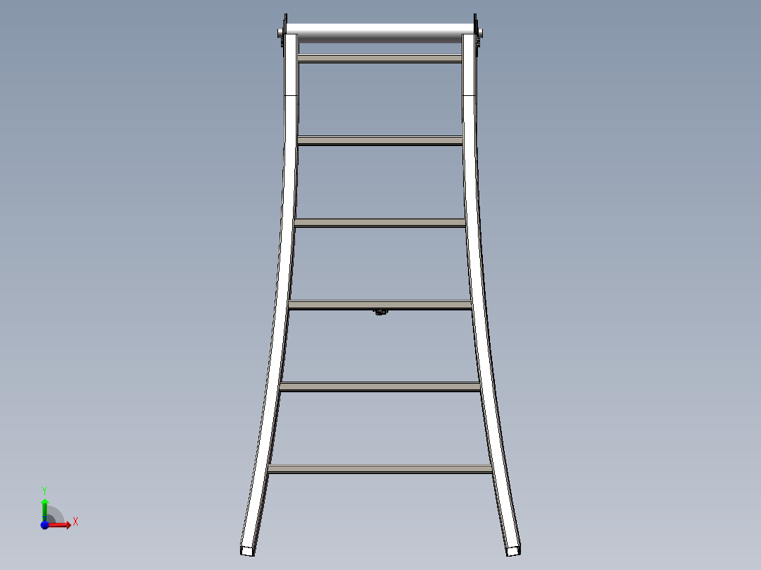 solidworks 简单人字梯建模（含全部特征，焊接构件前视图