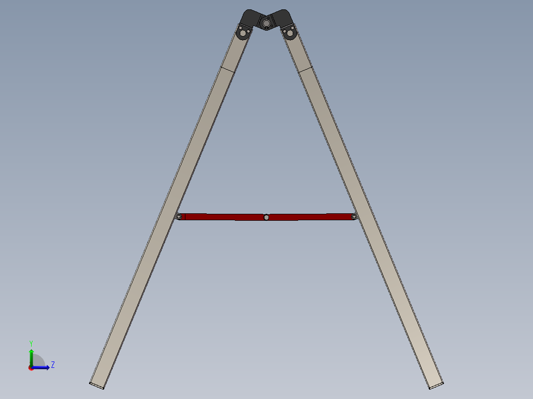 solidworks 简单人字梯建模（含全部特征，焊接构件左视图