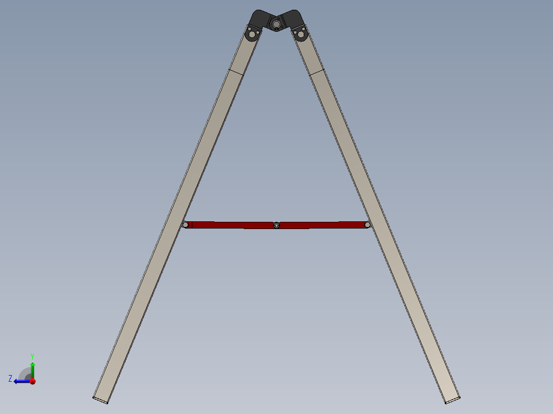 solidworks 简单人字梯建模（含全部特征，焊接构件右视图
