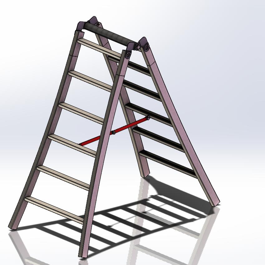 solidworks 简单人字梯建模（含全部特征，焊接构件