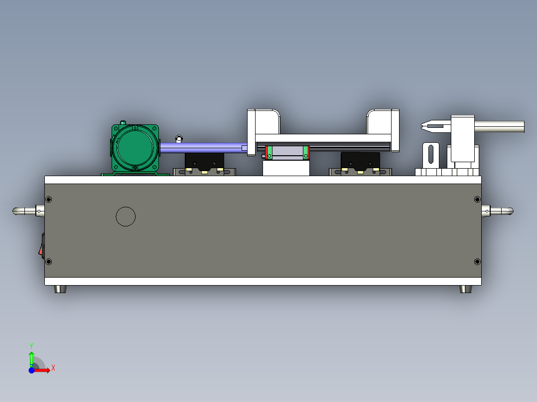 测量牵引机前视图