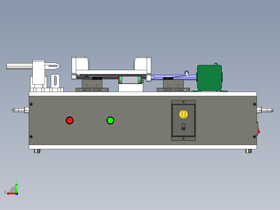 测量牵引机后视图