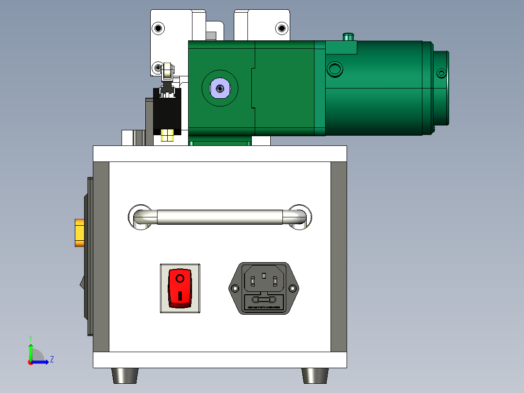 测量牵引机左视图