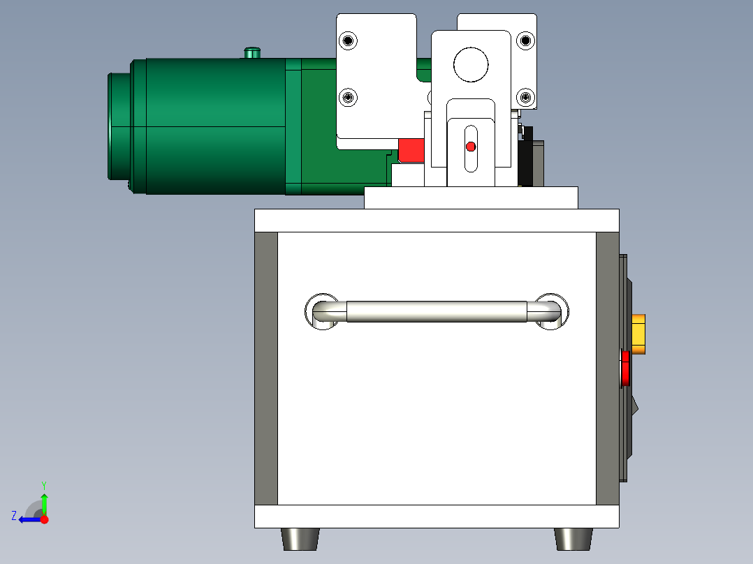 测量牵引机右视图