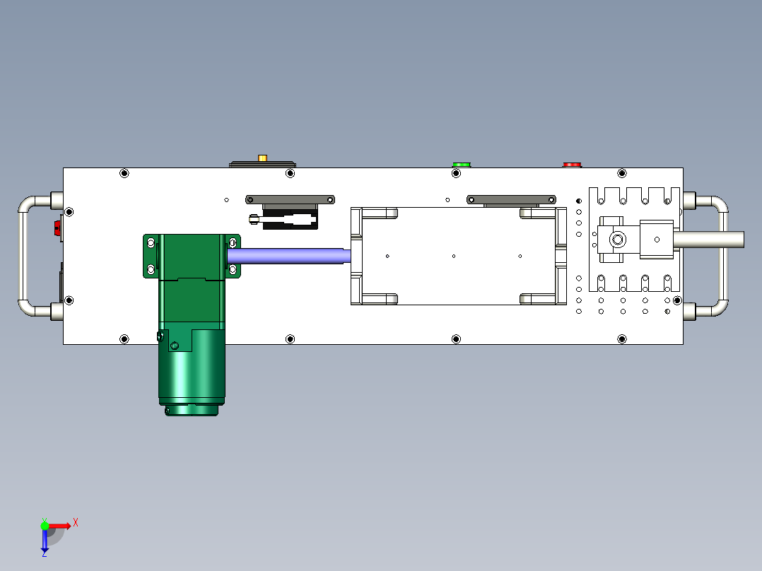 测量牵引机俯视图