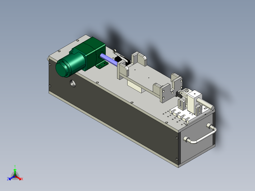 测量牵引机正等轴测图