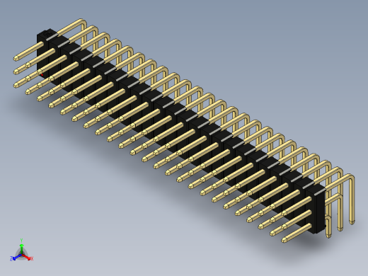 彩色公排针 100mil 2.54mm 系列-DS1022_black_3x24p_100mil_TypeD_rev1.0