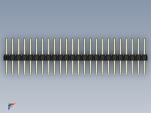 彩色公排针 100mil 2.54mm 系列-DS1022_black_3x24p_100mil_TypeD_rev1.0俯视缩略图