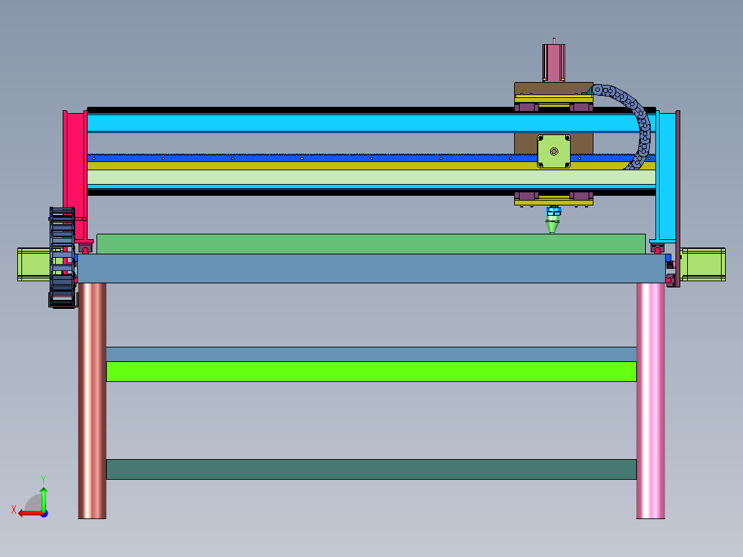 皮革布料复合布软材料切割机后视图