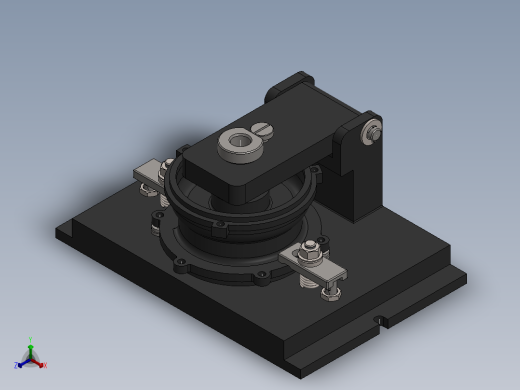 车床连接座钻中心孔φ17.5三维夹具SolidWorks】正等轴测缩略图