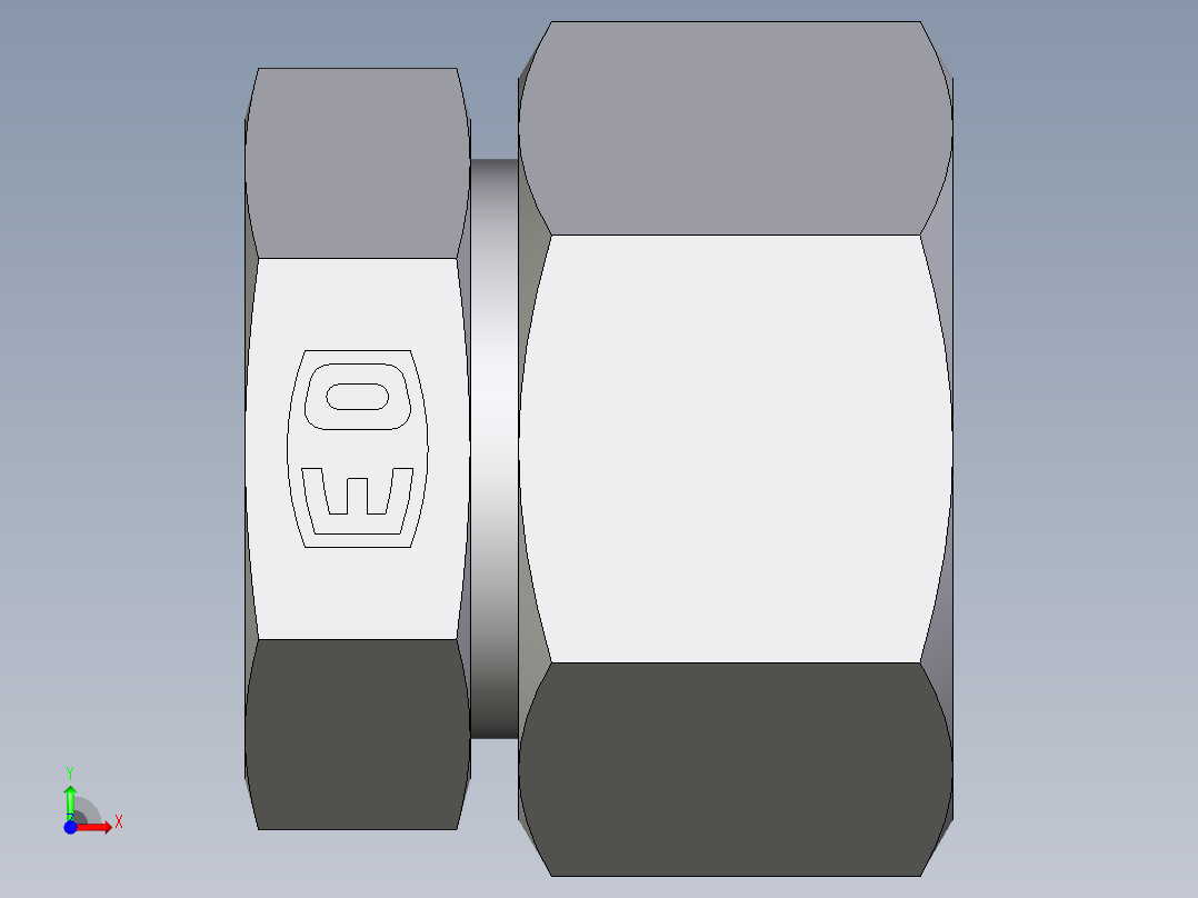 卡套式工业通用硬管接头EO_Blanking_plug_for_tube_ends_ROV25SCF前视图