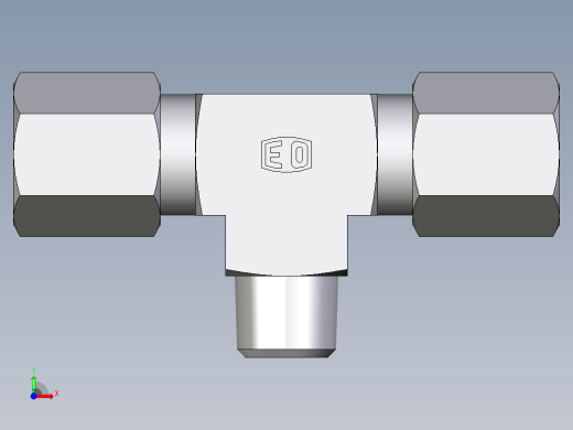 卡套式工业通用硬管接头EO_Male_stud_run_tee_TE06LRCF前视缩略图