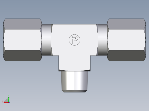 卡套式工业通用硬管接头EO_Male_stud_run_tee_TE06LRCF后视缩略图