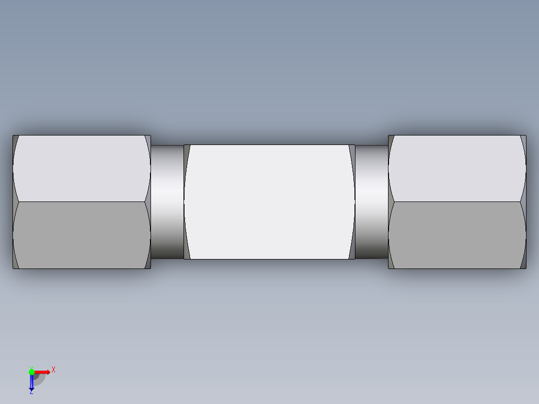 卡套式工业通用硬管接头EO_Male_stud_run_tee_TE06LRCF俯视图