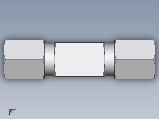 卡套式工业通用硬管接头EO_Male_stud_run_tee_TE06LRCF俯视缩略图