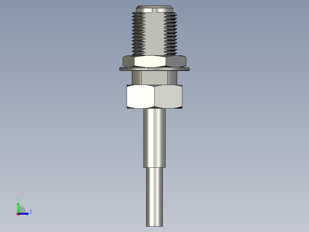 SMA 天线高频连接器左视图