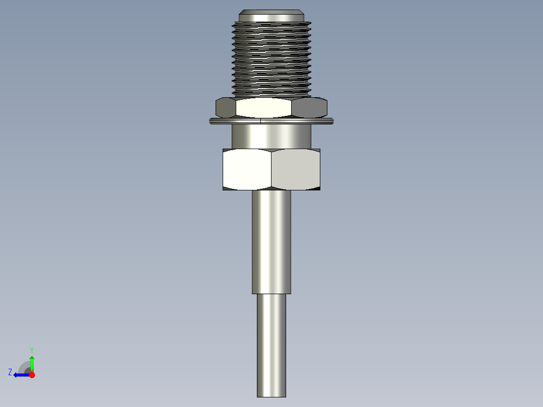 SMA 天线高频连接器右视图