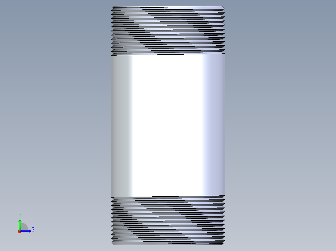 CPVC管件33-Sch80_Nipple_MPTxMPT_9861-255_2in x 5in左视图