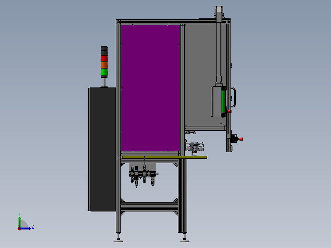 自动组装视觉检测设备左视图