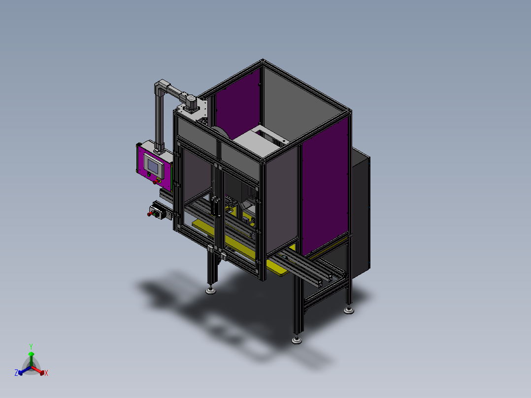 自动组装视觉检测设备正等轴测图
