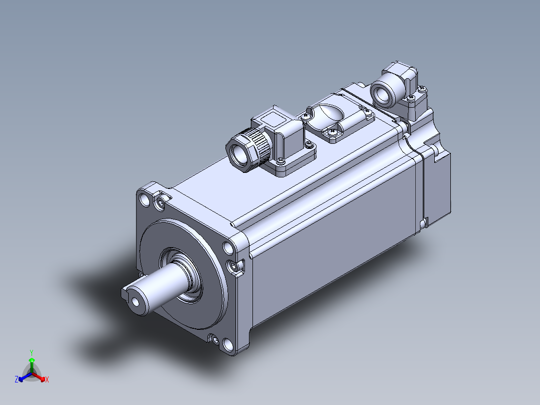 汇川电机（400w刹车）MS1H4-40B30CB-A334Z 外形图主视图