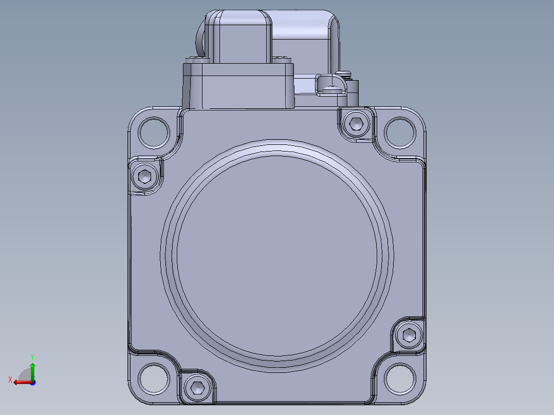 汇川电机（400w刹车）MS1H4-40B30CB-A334Z 外形图后视图