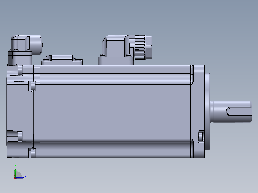 汇川电机（400w刹车）MS1H4-40B30CB-A334Z 外形图左视图