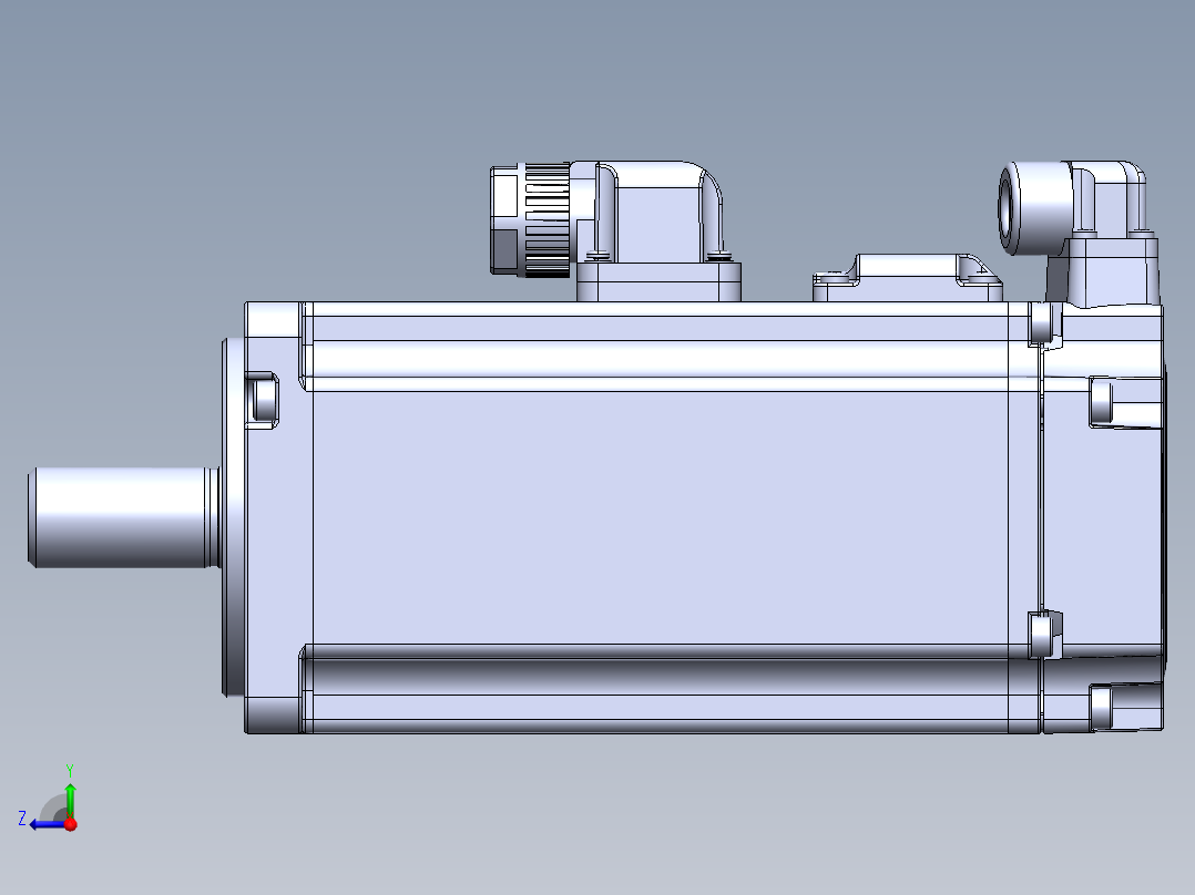 汇川电机（400w刹车）MS1H4-40B30CB-A334Z 外形图右视图