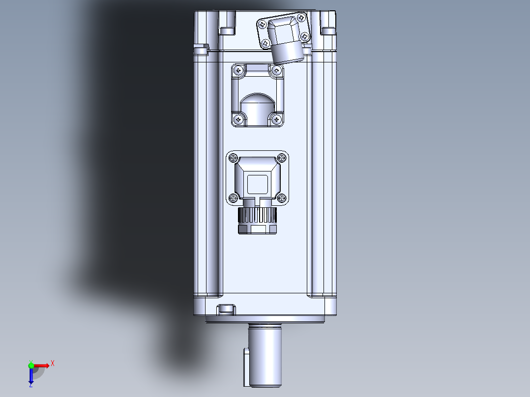 汇川电机（400w刹车）MS1H4-40B30CB-A334Z 外形图俯视图